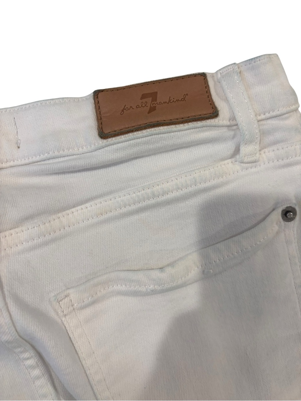 7 for All Mankind Women’s Wide Leg White Jeans Size 28 - Picture 5 of 6